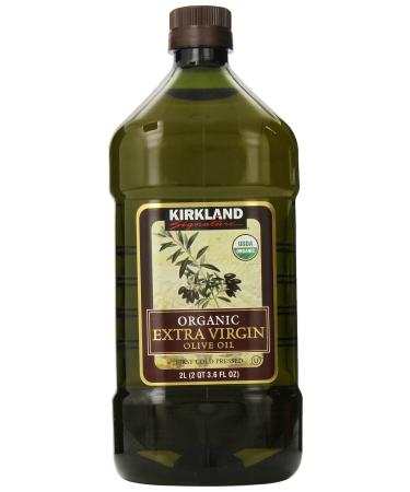 Kirkland Signature Organic Extra Virgin Olive Oil 2L (2QT 3.6 fl. oz) 3.6 Fl Oz (Pack of 1)