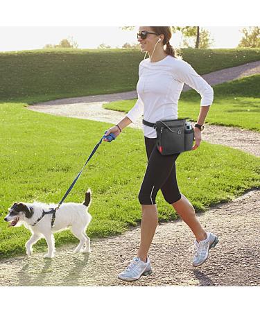AEMIAO Dog Walking Bag with Bottle Holder & Poo Bags - Large Outdoor Training Treat Pouch for Dogs - Waist & Shoulder Belt - 3 Ways to Wear - Buy Online on SooperMarket.com