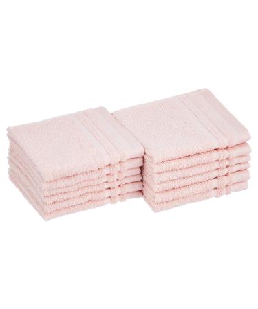 Amazon Basics Cosmetic Friendly Washcloths - 12-Pack, Carnation Blush