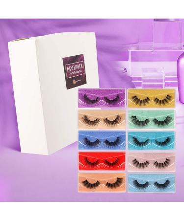 Wholesale Faux Mink Eyelashes - 10 Styles, 60 Pairs, 3D Lashes in Portable Boxes - Buy Online on SooperMarket.com