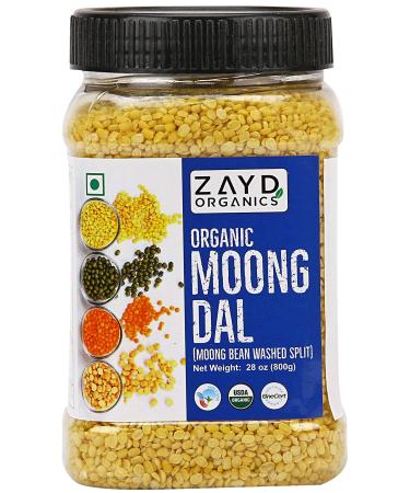 Zayd Organics Moong Dal, Split Mung Beans, USDA Organic, 1.75lbs (800g)
