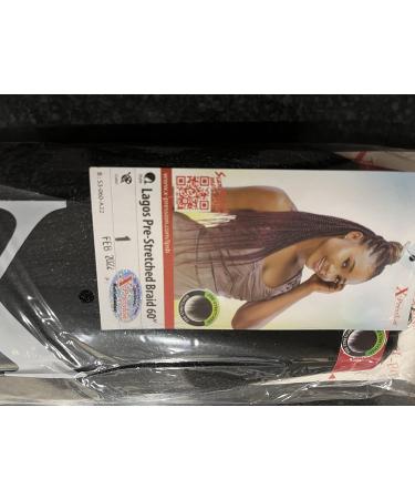 NEW 60 INCH PRE-PULLED XPRESSION Colour 1 (Jet Black) LAGOS BRAID PRE-PULLED PRE-STRECHED Hair Extension 60 2 In A Pack (Colour 1 Jet Black) Heat Resistant Tangle Free Jet Black 1 - Buy Online on SooperMarket.com