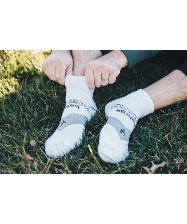 Enduro Performance Quarter Athletic Running Socks - Medium White | Arch Support for Men and Women - Buy Online on SooperMarket.com