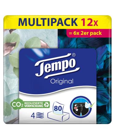 Tempo Original tissues duo box mega pack 6 packs (6 x 2 boxes x 80 tissues)