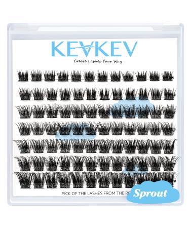 Lash Clusters 84 Pcs Cluster Lashes Eyelash Clusters DIY Cluster Eyelash Extensions Individual Lashes Thin Band & Soft(Sprout C-8-16mix) C-Mix (8-16mm) Sprout