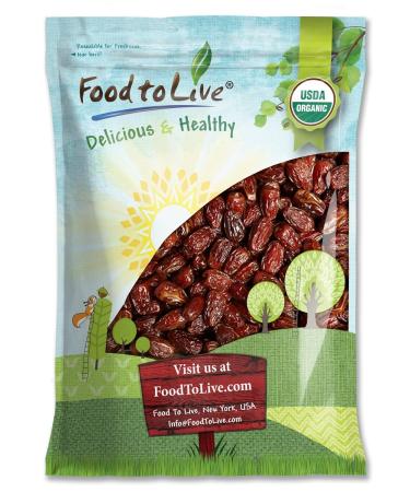 Organic Medjool Dates, 5 Pounds – Non-GMO, Whole Dried Dated with Pits, Large Size, Unsweetened, Unsulphured, Vegan, Sirtfood, Bulk. Good Source of Potassium, Magnesium, and Dietary Fiber.