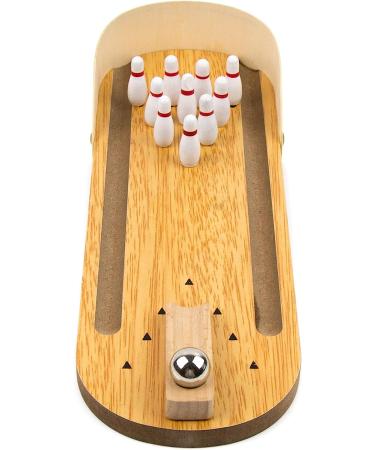 Toysery Mini Bowling Set - Wooden Tabletop Game for Home or Office Fun - Buy Online on SooperMarket.com