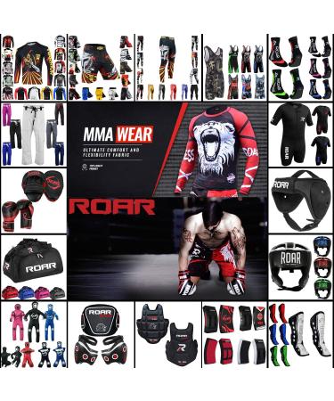 ROAR Long Sleeve MMA Rash Guard - Large Zebra Print White - Buy Online on SooperMarket.com
