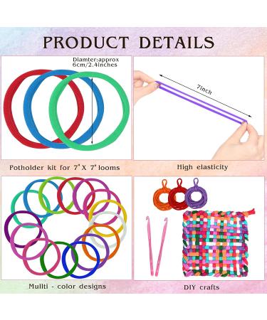 Hazms 293 Pcs Loom Potholder Loops Kit with Crochet Hooks for Kids | DIY Crafts Supplies for 7-Inch Weaving Loom - Buy Online on SooperMarket.com