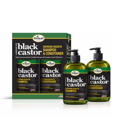 Difeel Superior Growth Jamaican Black Castor Shampoo & Conditioner 12 oz Gift Set 2-PC Boxed Set