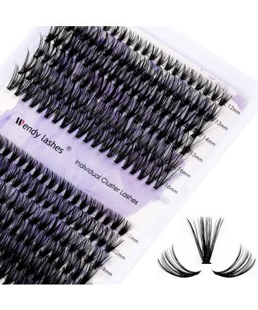 Individual Lashes 240PCS Cluster Lashes Extension C Curl 0.07mm 30D/40D Mixed 12-16mm Lash Clusters Wide Stem Individual Eyelashes Clusters DIY Eyelashes Extensions(30D+40D-0.07-C-MIX12-16) RR-12-16mm Clusters-30D+40D-0.07-C