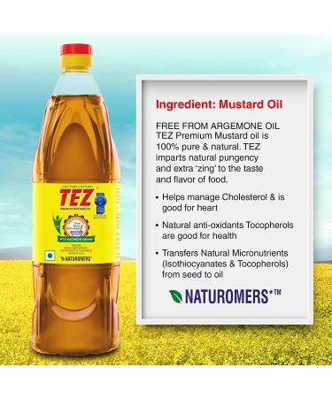 Tez Mustard Oil - 16 fl oz | Pure & Natural Cooking Oil - Buy Online on SooperMarket.com