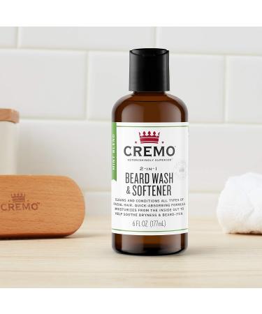 Cremo Beard Wash & Softener 2-in-1 Mint Blend Soothe Beard Itch Clean & Refreshen Beard 6 Fl Oz Beard Wash & Softener - Mint - Buy Online on SooperMarket.com