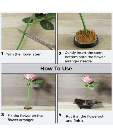 Japanese Ikebana Kit - Ceramic Vase & Frog Holder Set for Floral Arrangements - Buy Online on SooperMarket.com