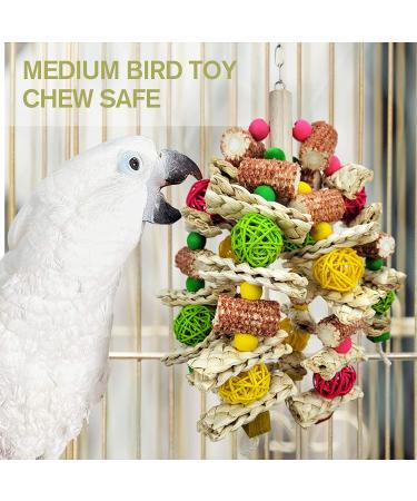 Natural Corn Cob Chewing Bird Toys for Small & Medium Macaws, African Greys, Amazon Parrots, Love Birds | Cage Accessories - Buy Online on SooperMarket.com