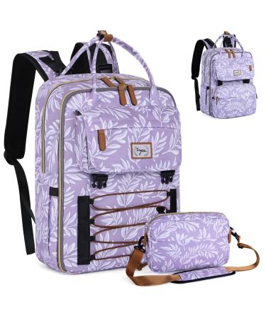 Tonyeee wrap backpack backpack- removable cross body bottle diaper bag travel essentials baby bag with diaper pad stylish diaper bag for mom/dad purple white