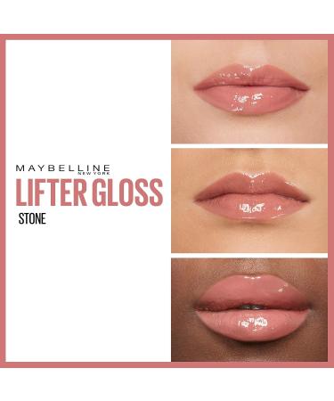 Maybelline New York Lifter Gloss - Hyaluronic Acid Lip Gloss for Full-Looking Lips Color No. 008 Stone (Brown) 5.4 ml - Moisturizing Formula - Buy Online on SooperMarket.com