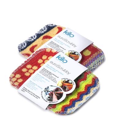 Kilo LSET18 Non-Scratch Scourer Purpose Environmentally Friendly Scrubby Multi Colour Set of 2 One Size 17x13cm 17x13cm Set of 2