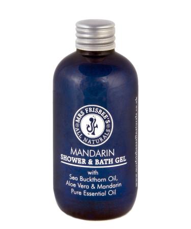 Mandarin Shower & Bath Gel made with Mandarin Pure Essential Oil Aloe Vera Sea Buckthorn and Soap Bark Tree Extract/Natural/Vegan/Sulphate Free/Cruelty Free (100ml)