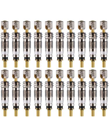 Boao 20 Pieces Presta Valve Core Bike Replacement Brass Tubeless Core for Tubeless Road MTB Bike, Stan's, Vittoria, Continental, Kenda and Mor
