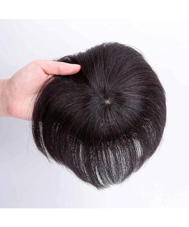 1PC Human Hair Topper Thinning Hair Topper Clip in Hairpieces Short Hair Wigs 20cm Dark Brown Hair Extensions for Women - Buy Online on SooperMarket.com