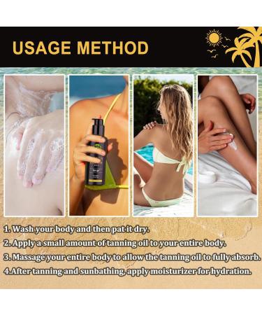 Super Brown Oil Deep Tanning Oil Tan Accelerator Oil Moisturizing Skincare Faster Tanning Achieve a Natural Tan with Natural Ingredients for Sunbeds & Outdoor Sun - Buy Online on SooperMarket.com