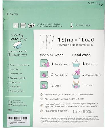Eco-Friendly Laundry Detergent Sheets | Sulfate-Free Hypoallergenic Gentle for Sensitive Skin & Babies - Buy Online on SooperMarket.com