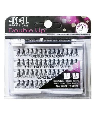 Ardell Double Up Individual Eyelashes Knot Free Naturals Long Black (12 Pack) 56 Count (Pack of 12)