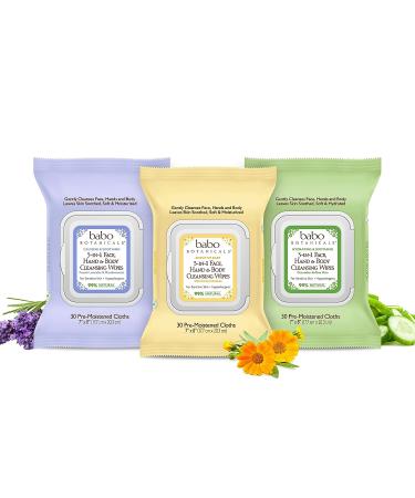 Babo Botanicals Swim & Sport Cleansing Wipes - Cucumber Aloe, 30 ct - For Babies, Kids, Extra Sensitive Skin - Buy Online on SooperMarket.com