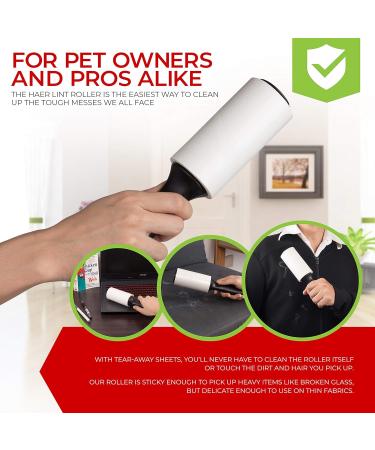 PET HAIR REMOVAL: Haer Lint Rollers 4 Pack - 220 Extra Sticky Sheets - Clothes Lint Remover - Buy Online on SooperMarket.com