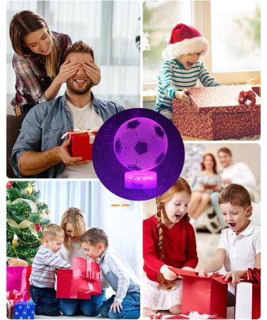 3D Football Night Light for Kids - Remote Control & 16 Colors | Perfect Football Gifts for Young Girls & Sports Fans - Buy Online on SooperMarket.com