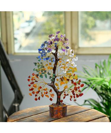 PYOR Chakra Tree Of Life Orgone Pendant Necklace - Seven Chakra Money Tree Healing Stones - Spiritual Gift & Home Decor - Buy Online on SooperMarket.com