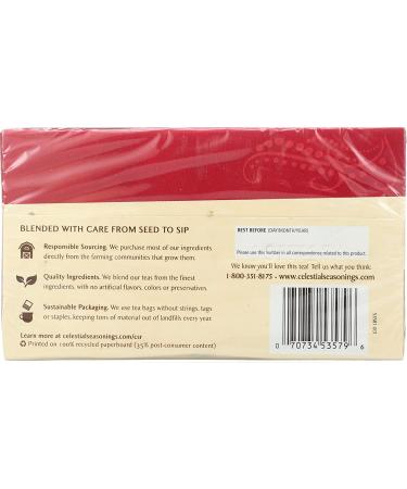 Celestial Herbal Tea Sangria Zinger - 20 Count Bags | Refreshing & Flavorful Blend - Buy Online on SooperMarket.com