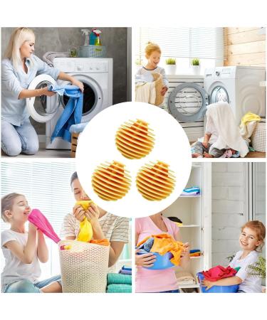 Washing Machine Balls Soft Washing Balls 3 Pcs Machine Ball Softener Tpr Reusable Laundry Balls Quick Drying Washing Balls Deep Cleaning Machine Balls Laundry Softener Balls Yellow - Buy Online on SooperMarket.com