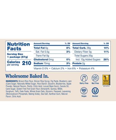 Natures Bakery Gluten Free Blueberry Fig Bars 36 Twin Packs - Vegan, Non-GMO Snack Bar - 6 Boxes, 6 Count Pack - Real Fruit Ingredients - Buy Online on SooperMarket.com