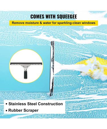 Window Cleaning Pole photovoltaic cleaner Outdoor Window Cleaning Poles 2-In-1 Window Squeegee and Lightweight Brush Head Alumina Tube Extension Pole Long Squeegee Window Cleaner 35cm Brush Head 12M/39FT - Buy Online on SooperMarket.com