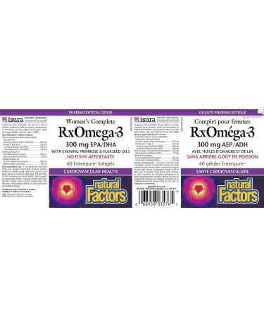 Natural Factors Women's Complete RxOmega-3 Factors 60 Softgels - Buy Online on SooperMarket.com