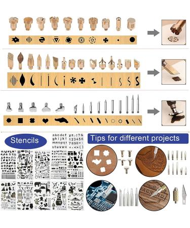 112PCS Calegency Wood Burning Kit - Digital LCD Display Pyrography Pen Set for Wooden Crafts - Buy Online on SooperMarket.com