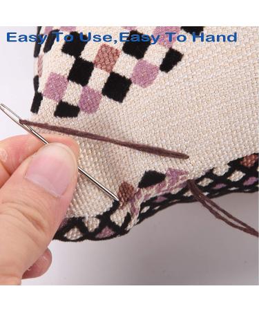Large-Eye Blunt Needles - Stainless Steel Yarn Knitting Sewing Crafting Weaving Needles (9 Pieces) - Buy Online on SooperMarket.com