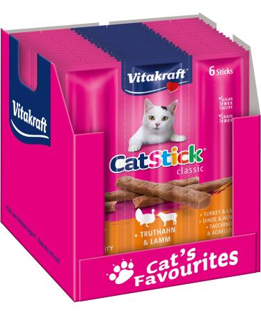 Vita power - cat -stick cat -stick mini - with turkey and lamb - feed for cats - 10 fresh bags with 6 g chopstick turkey and lamb 36 g (10 pack)