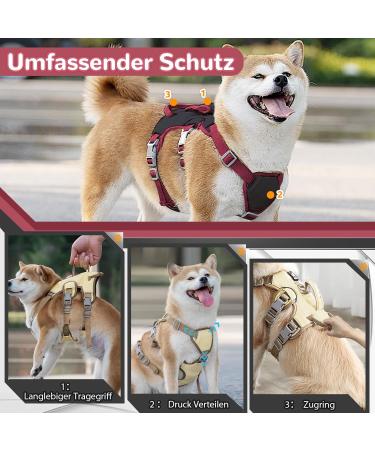 Multi-Purpose Dog Harness with Leash Set - Outbreak-Proof Safety Dishes for Small & Medium Dogs (Black L) - Durable Anti-Train Dog Harness - Buy Online on SooperMarket.com