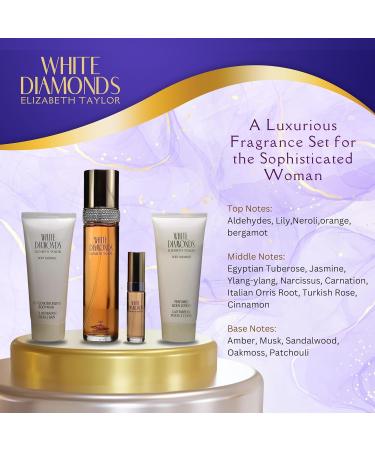 Elizabeth Taylor 4 Piece White Diamonds Fragrance Gift Set for Women 10.23 Ounce (Pack of 1) - Buy Online on SooperMarket.com