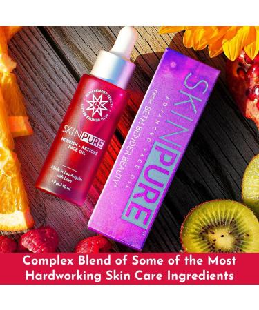 Beth Bender Beauty SKINPURE Vitamin C Face Oil - Anti-Aging & Anti-Wrinkle Formula - 1 Fl Oz | International Shipping Available - Buy Online on SooperMarket.com