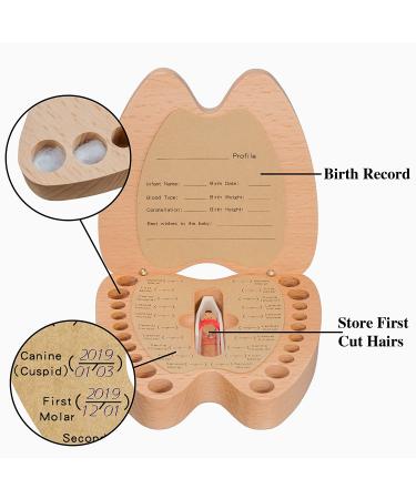 Artinova Wooden Baby Teeth Keepsake Box | Tooth Shaped Memory Box for Boys & Girls ARTA-0060 - Buy Online on SooperMarket.com