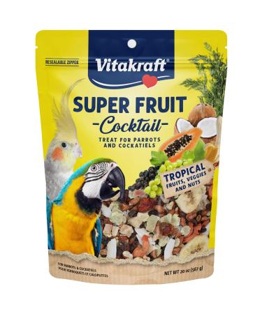 Vitakraft Fresh Super Fruit Cocktail - Tropical Parrot Fruit Blend - Parrot and Parakeet Treats