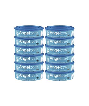 Angelcare Diaper Pail Refill Pack Plus 12 Pack 12 Pieces (1 Pack) Blue Single