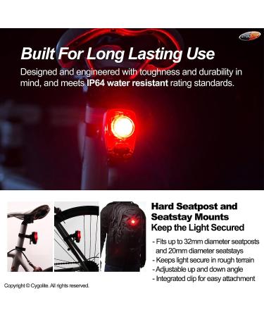 CYGOLITE Hotshot 100 Lumen Bike Tail Light - 6 Night & Day Modes, USB Rechargeable - Buy Online on SooperMarket.com