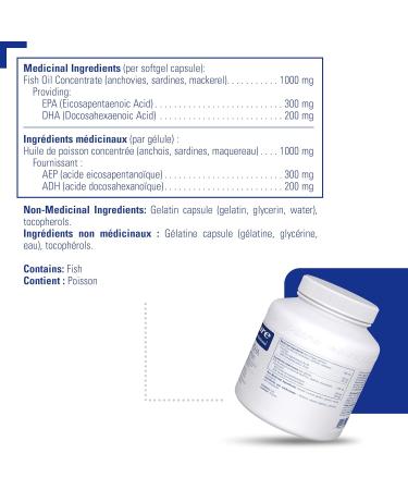 Pure Encapsulations EPA/DHA Essentials - Fish Oil Concentrate Supplement to Support Cardiovascular Health - Premium EPA & DHA Supplement with Omega 3 - 180 Softgel Capsules - Buy Online on SooperMarket.com