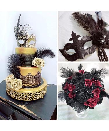 Soarer Black Ostrich Feathers Bulk - 30pcs 8-10 inch for Wedding Party Centerpieces & Home Decor - DIY Crafts (Black) - Buy Online on SooperMarket.com