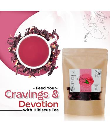 Dried Organic Hibiscus Flower Tea by Cocktail Crowd Detox - Ideal for Infusions, Iced Tea, Cocktails, Mocktails & Syrups (65g) - Buy Online on SooperMarket.com